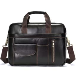Genuine leather men's briefcase for business travel, top-layer cowhide handbag for lawyers, laptop bag, business handbag for men