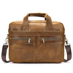 Genuine leather men's briefcase for business travel, top-layer cowhide handbag for lawyers, laptop bag, business handbag for men