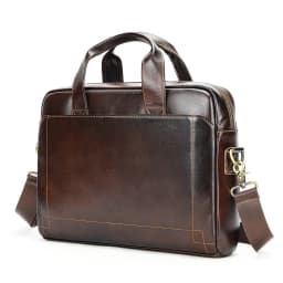 Genuine leather men's briefcase for business travel, top-layer cowhide handbag for lawyers, laptop bag, business handbag for men