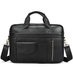 Genuine leather men's briefcase for business travel, top-layer cowhide handbag for lawyers, laptop bag, business handbag for men