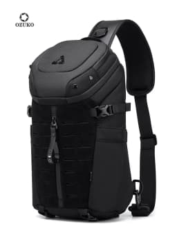 Ozuko Chest Bag Cross Bag Men Waterproof USB Man Crossbody Bag Anti-Theft Short Travel Messenger Sling Fashion Designer
