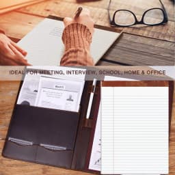 Vintage Genuine Leather Notepad Clipboard A4 Folder Legal Pad iPad 10.5" Tablet Case 33.5x25.4x3cm 0.8kg