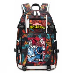 My Hero Academia Anime Print School Backpack Large Capacity Unisex Bookbag for Boys Girls Travel Casual Daypack