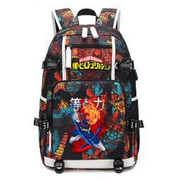 My Hero Academia Anime Print School Backpack Large Capacity Unisex Bookbag for Boys Girls Travel Casual Daypack