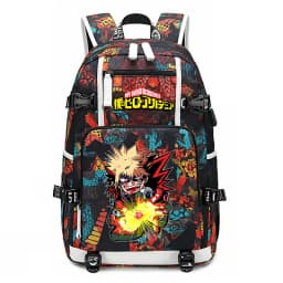 My Hero Academia Anime Print School Backpack Large Capacity Unisex Bookbag for Boys Girls Travel Casual Daypack