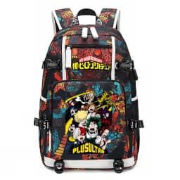 My Hero Academia Anime Print School Backpack Large Capacity Unisex Bookbag for Boys Girls Travel Casual Daypack