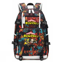 My Hero Academia Anime Print School Backpack Large Capacity Unisex Bookbag for Boys Girls Travel Casual Daypack