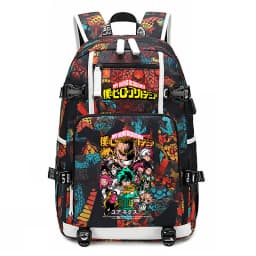 My Hero Academia Anime Print School Backpack Large Capacity Unisex Bookbag for Boys Girls Travel Casual Daypack