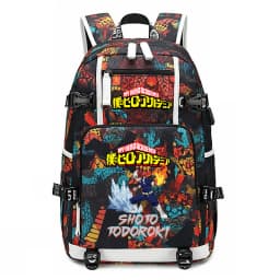 My Hero Academia Anime Print School Backpack Large Capacity Unisex Bookbag for Boys Girls Travel Casual Daypack