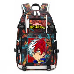 My Hero Academia Anime Print School Backpack Large Capacity Unisex Bookbag for Boys Girls Travel Casual Daypack