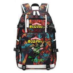 My Hero Academia Anime Print School Backpack Large Capacity Unisex Bookbag for Boys Girls Travel Casual Daypack