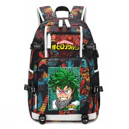 My Hero Academia Anime Print School Backpack Large Capacity Unisex Bookbag for Boys Girls Travel Casual Daypack