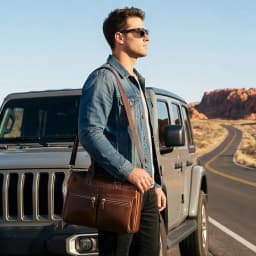 BULLCAPTAIN Briefcase Shoulder Bag Men's Genuine Leather 14 Inch Laptop Handbag Office Business Men's Fashion Simple Briefcase