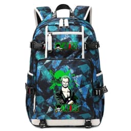 One Piece Zoro Print Large Capacity School Backpack For Kids Teens Anime Bookbag