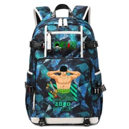 One Piece Zoro Print Large Capacity School Backpack For Kids Teens Anime Bookbag