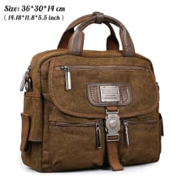 2022 Ruil Retro Canvas Messenger Bags Multifunction Men Shoulder Briefcase Leisure Travel Handbag Toolkit Vintage Package Mallet