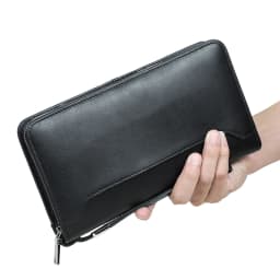 CONTACT'S Genuine Leather Family Passport Clutch Wallets Vintage Men Travel Clutch Bags Passport Cover Card Holder Phone Pocket