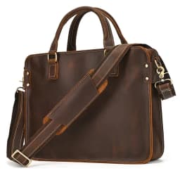 Genuine Leather Mens Briefcase 15 inch Business Laptop Handbag Computer Bag Cowhide Male Shoulder bag Cow Leather Men Bag Tote