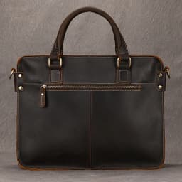 Genuine Leather Mens Briefcase 15 inch Business Laptop Handbag Computer Bag Cowhide Male Shoulder bag Cow Leather Men Bag Tote
