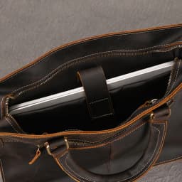 Genuine Leather Mens Briefcase 15 inch Business Laptop Handbag Computer Bag Cowhide Male Shoulder bag Cow Leather Men Bag Tote