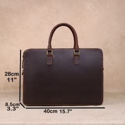 Original Business Casual Genuine Leather Briefcase, Hand-Held Bag, Top Layer Cowhide Computer Bag, Single-Shoulder Bag