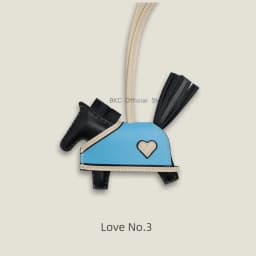 Rodeo Rodeo Coeur Handmade Leather Horse Bag Charm, Genuine Sheepskin & Suede Leather Bag Accessory, Heart Design Bag Pendant