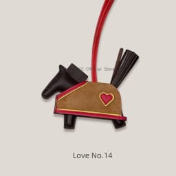 Rodeo Rodeo Coeur Handmade Leather Horse Bag Charm, Genuine Sheepskin & Suede Leather Bag Accessory, Heart Design Bag Pendant