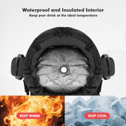 Multifunctional Insulated Water Bottle Bag with Shoulder Crossbody Handheld Ideal for Hiking Cycling Camping Fishing