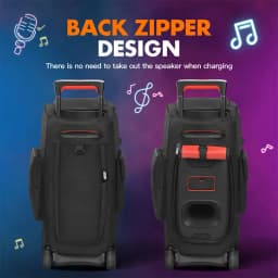 Padded Speaker Protective Cover with Mic Pocket Double-Sided Speaker Storage Bag Zipper Closure for JBL PARTYBOX 310/320