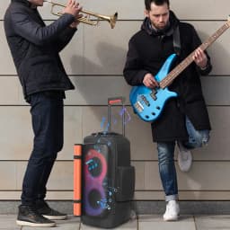 Padded Speaker Protective Cover with Mic Pocket Double-Sided Speaker Storage Bag Zipper Closure for JBL PARTYBOX 310/320