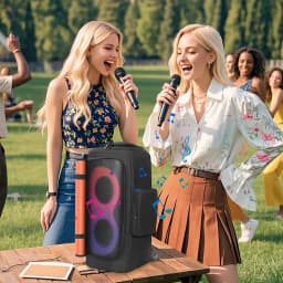 Padded Speaker Protective Cover with Mic Pocket Double-Sided Speaker Storage Bag Zipper Closure for JBL PARTYBOX 310/320