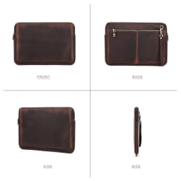 Laptop Briefcase Men For Macbook Air Pro 13 14 15 inch Cowhide Handbag Sleeve Tablet Pouch Case Lenovo Thinkpad Matebook Funda