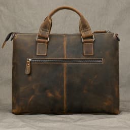 Fashion Crazy Horse Leather Briefcase Bag Men Laptop Bags Men OfficeTote Bag Cow Leather Handbag A4 Portfolio Men's Hand Bags