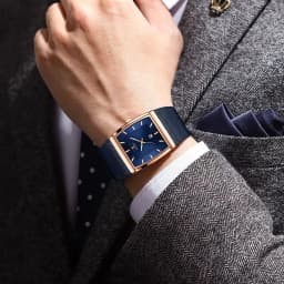 POEDAGAR Top Luxury Men Watch Stainless Steel Mesh Date Waterproof Luminous Man Wristwatch Casual Rectangle Quartz Men's Watches