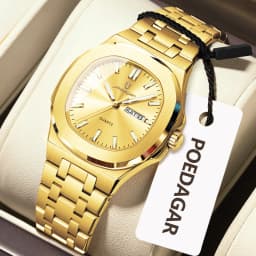 POEDAGAR Square Woman Watch Date Week Waterproof Luminous Ladies Watch Stainless Steel Quartz Fashion Women's Watches Reloj Gift