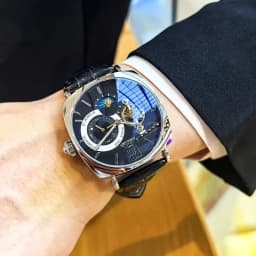 Elegant Men's Vintage Mechanical Watch with High Aesthetic Appeal - Skeleton Dial, Alloy Case, Leather Strap - Suitable for Business and Casual Wear, the Best Gift for Him, No Batteries Required