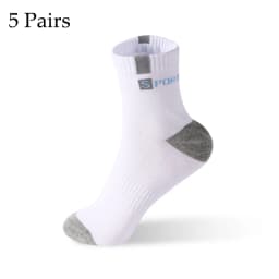5 Pairs Size 37-43 Men Bamboo Fiber Autumn Winter Men Socks Breathable Cotton Sports Sock Breathable Deodorant Business Socks