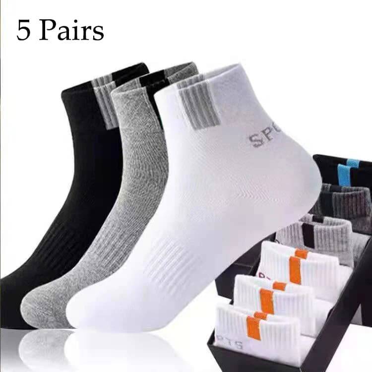 5 Pairs Size 37-43 Men Bamboo Fiber Autumn Winter Men Socks Breathable Cotton Sports Sock Breathable Deodorant Business Socks