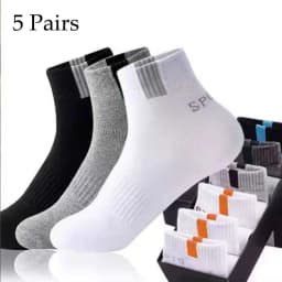 5 Pairs Size 37-43 Men Bamboo Fiber Autumn Winter Men Socks Breathable Cotton Sports Sock Breathable Deodorant Business Socks