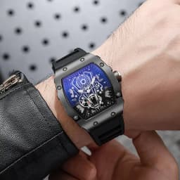 1/2PCS Luxury Large Dial Men Quartz Watches Silicone Band Men's Sports Watch Casual Wristwatch Reloj Hombre(Without Box)