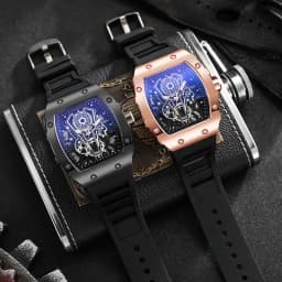 1/2PCS Luxury Large Dial Men Quartz Watches Silicone Band Men's Sports Watch Casual Wristwatch Reloj Hombre(Without Box)