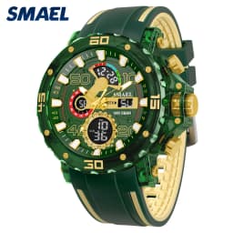 SMAEL 8136 50M Waterproof Military Watch for Men - LED Backlight Alarm Chronograph Stopwatch Shockproof Outdoor