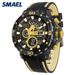 SMAEL 8136 50M Waterproof Military Watch for Men - LED Backlight Alarm Chronograph Stopwatch Shockproof Outdoor