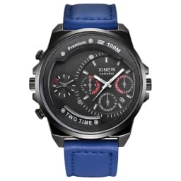 XINEW Brand Cheap Watches For Men Students Fashion Leather Band Simple Date Quartz Clock Erkek Barato Saat Relogio Masculino