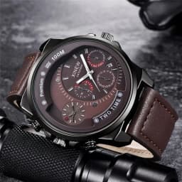 XINEW Brand Cheap Watches For Men Students Fashion Leather Band Simple Date Quartz Clock Erkek Barato Saat Relogio Masculino