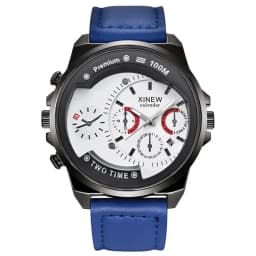 XINEW Brand Cheap Watches For Men Students Fashion Leather Band Simple Date Quartz Clock Erkek Barato Saat Relogio Masculino