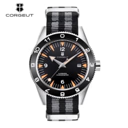 41MM Sapphire Glass 100m Waterproof Japan Automatic Luminous Mens Watch Nylon Strap