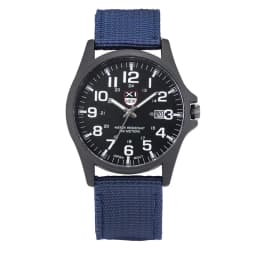 1pc / Lot XINEW Brand Watches For Men Students Fashion Casual Nylon Band Sports Military Date Quartz Wrist Watch Montre Homme