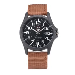 1pc / Lot XINEW Brand Watches For Men Students Fashion Casual Nylon Band Sports Military Date Quartz Wrist Watch Montre Homme