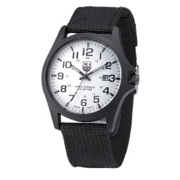 1pc / Lot XINEW Brand Watches For Men Students Fashion Casual Nylon Band Sports Military Date Quartz Wrist Watch Montre Homme